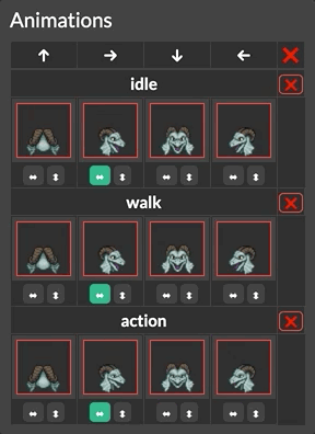the web encoder's animations pane